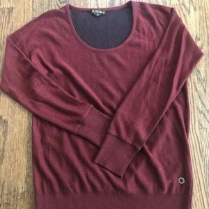 100% Cashmere Loro Piana sz IT40 Sweater 2 ply maroon